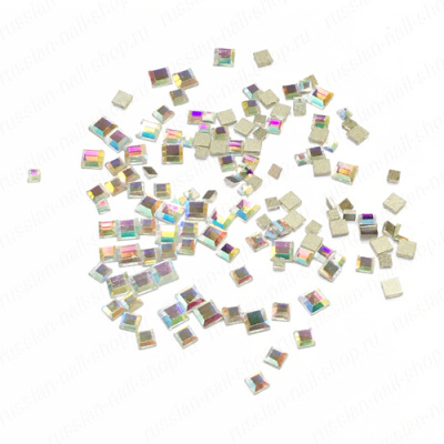 Дизайн Стразы квадраты микс 3 AB DSSGM-03