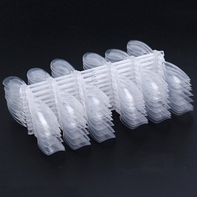 Типсы демонстративные МИНИ прозрачные миндалевидная форма TNL 120 шт. 209069