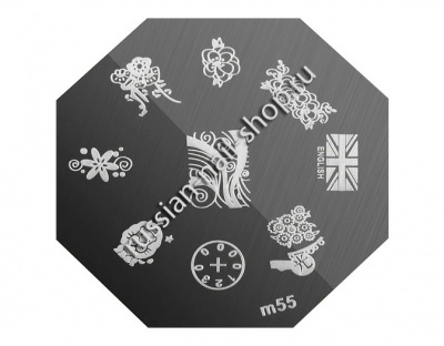 Трафарет с шаблонами для стемпинга (m55)