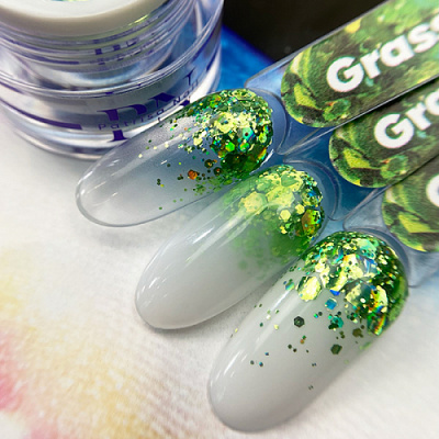 Patrisa Nail Гель для дизайна с глиттером GYPSY GEL Grass 5 г. AE99 Patrisa Nail Гель для дизайна с глиттером GYPSY GEL Grass 5 г. AE99
