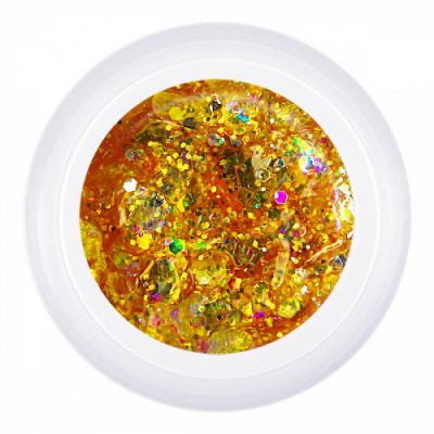 Patrisa Nail Гель для дизайна с глиттером KOREAN GEL Gold 5 гр. AE105