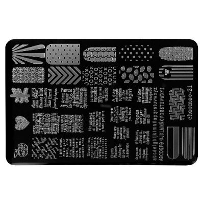 IRISK Трафарет для стемпинга металлический 9,5x14,5 см. П557-18 (035) Chaomao 21