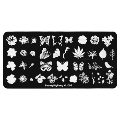 IRISK Трафарет для стемпинга металлический 6x12 см. П557-11 (161) BeautyBigBang XL-095