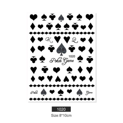 Наклейки Joyful Nail 1020 Poker Game NM-000 Наклейки Joyful Nail 1020 Poker Game NM-000