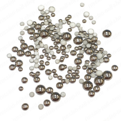 Дизайн Жемчуг микс в пакете 7 Серебро DPM-SIL