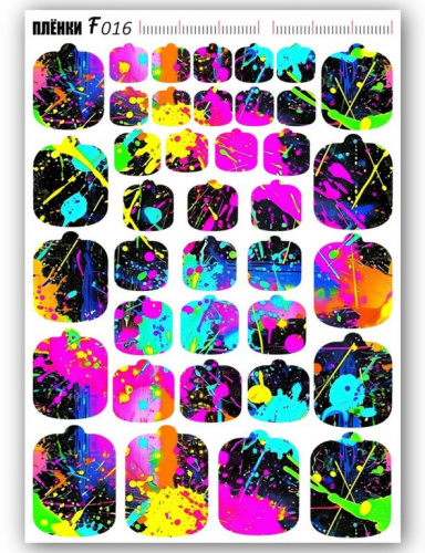 Пленки для педикюра (размер наклеек mini) F016