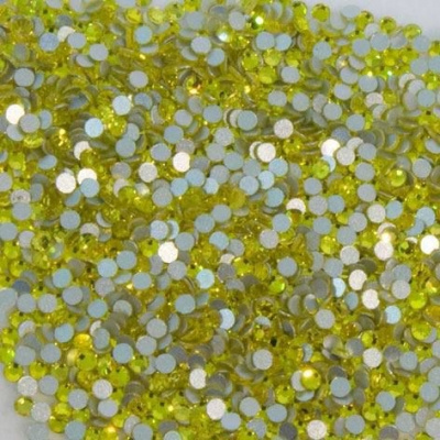 Стразы JessNail стекло ss6-3 мм./1440 шт. в пакете Голография лимон 10946