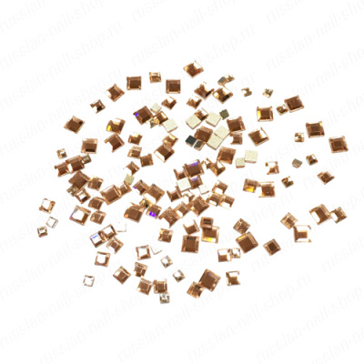 Дизайн Стразы квадраты микс 5 Бежевые DSSGM-05