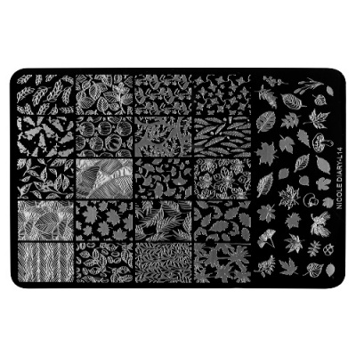 IRISK Трафарет для стемпинга металлический 9,5x14,5 см. П557-18 (022) NICOLE DIARY L-14