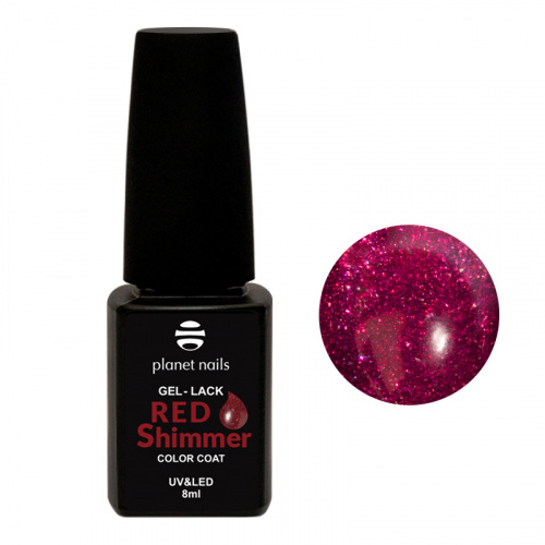 Planet Nails Гель-лак Red Shimmer 831 8 мл.