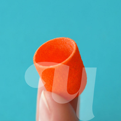 Колпачок-насадка для педикюра оранжевый (пластик) 13 мм. 120 грит 1 шт. 603-597