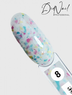 DidNail Professional Камуфлирующая база с поталью Potal Base 8 10 мл. DidNail Professional Камуфлирующая база с поталью Potal Base 8 10 мл.