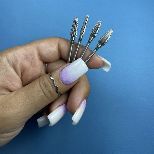 Тайфун, Твердосплавная фреза Ирма Конус закругленный Крупная (Зеленая) 34006