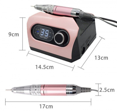 Nail Art Машинка для маникюра и педикюра ZS-717 (MK-230) РОЗОВАЯ 30000 об./мин.