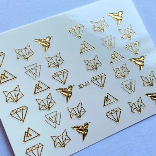 3D Хрустальный слайдер-дизайн 3D33 Gold Crystal