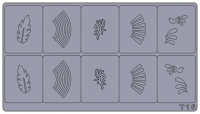 Трафареты для аэрографии на ногтях T16