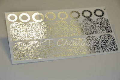 Слайдер дизайн фольгированный 67 серебро