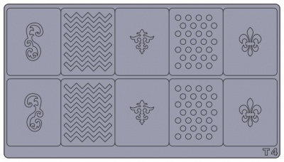 Трафареты для аэрографии на ногтях T4