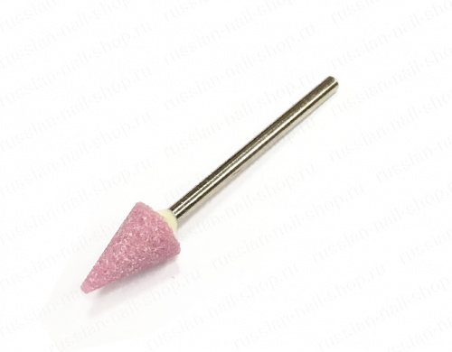 Насадка-шлифовщик корундовый конус заостренный розовый Y1JD10A мягкая