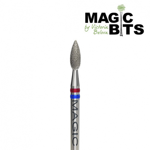 Magic Bits Алмазная фреза Пламя 2,7 мм. ПУЗАТОЕ Средне-мягкая