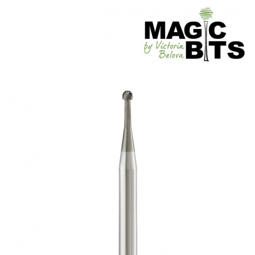 Magic Bits Твердосплавная фреза Шар с продольно-поперечными насечками 1,0 мм.