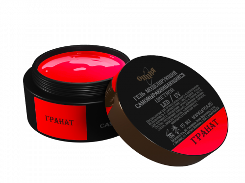 Опция Гель моделирующий самовыравнивающийся цветной Гранат 15 мл.