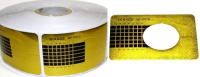 Формы для ногтей в рулоне узкие золото Mirage 500 шт. MF-001G