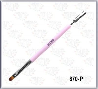 Кисть для геля с лопаточкой GELLAKTIK Розовая 870-P Кисть для геля с лопаточкой GELLAKTIK Розовая 870-P