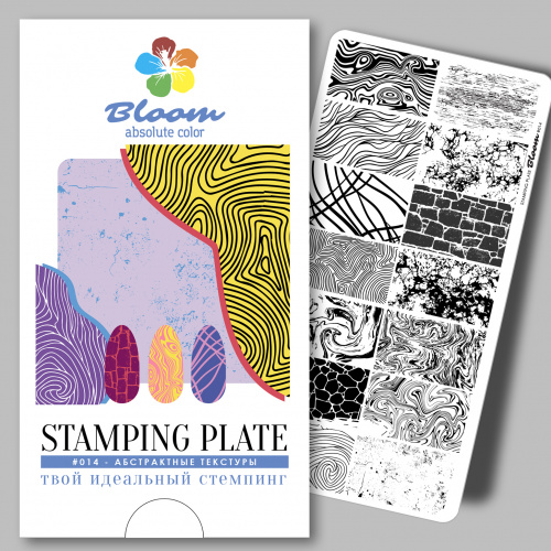 Bloom Пластина для стемпинга 014 Абстрактные текстуры