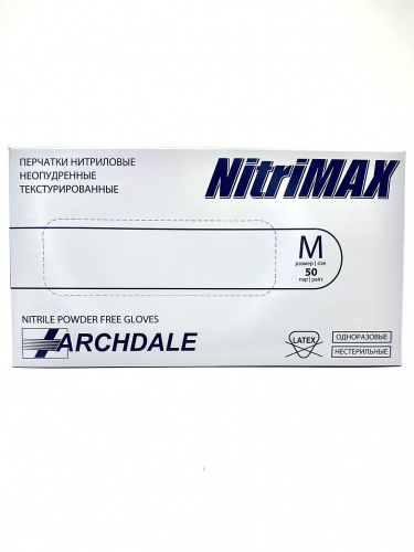 ARCHDALE NitriMAX Перчатки нитриловые размер M Белые 100 шт./уп.