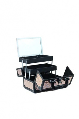 TARTISO Бьюти-кейс БЕЖЕВЫЙ с зеркалом 23x16x18 cм. TARTISO Бьюти-кейс БЕЖЕВЫЙ с зеркалом 23x16x18 cм.