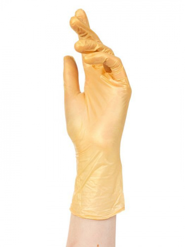 Adele Перчатки Нитриловые Золотые S 100 шт./уп. Adele Перчатки Нитриловые Золотые S 100 шт./уп.