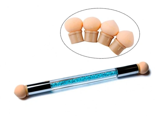 Аэропуффинг со сменными головками голубой