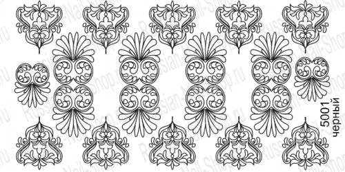 Нейлкруст - трафарет-слайдер 5001 черный