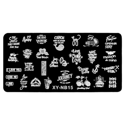 IRISK Трафарет для стемпинга металлический 6x12 см. П557-11 (152) NB-15