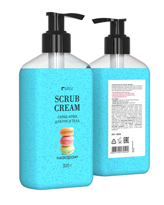 MILV Скраб-крем для тела Печенье Макарон 320 г.