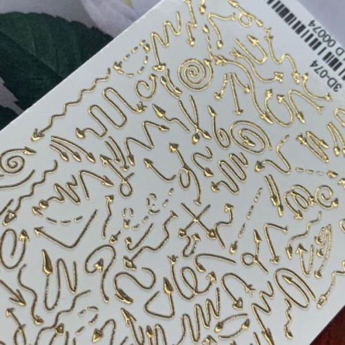 3D Хрустальный слайдер-дизайн 3D74 Gold Crystal