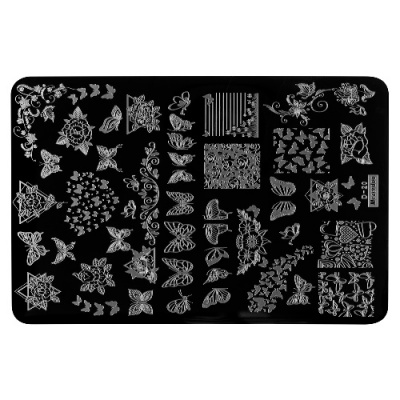 IRISK Трафарет для стемпинга металлический 9,5x14,5 см. П557-18 (005) Mezerdoo D-20