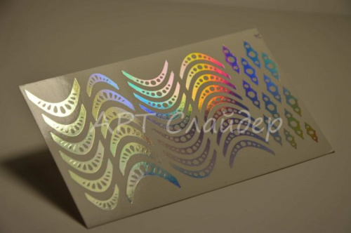 Слайдер дизайн фольгированный 70 серебро спектр