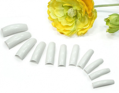 Типсы Justnail Elegant French White (Y1NF90) 550 шт./пакет