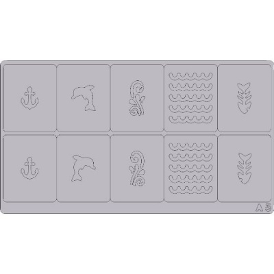 Трафареты для аэрографии на ногтях T7(A5)