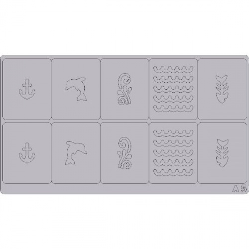 Трафареты для аэрографии на ногтях T7(A5)