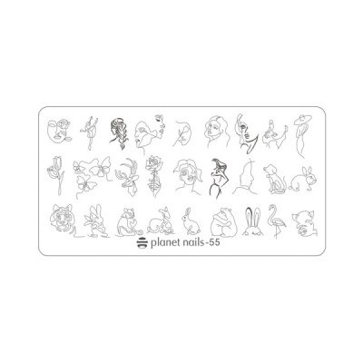 Planet Nails Пластина для Stamping Nail Art №55 23088/55