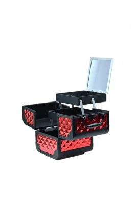 TARTISO Бьюти-кейс КУБ КРАСНЫЙ с зеркалом 18,5x18,5x20,5 см. TARTISO Бьюти-кейс КУБ КРАСНЫЙ с зеркалом 18,5x18,5x20,5 см.