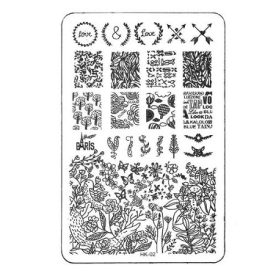 Трафарет металлический для стемпинга средний прямоугольный TNL Заветная мечта (в инд.уп.) (02) 902851