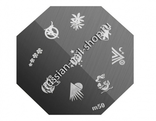 Трафарет с шаблонами для стемпинга (m50)