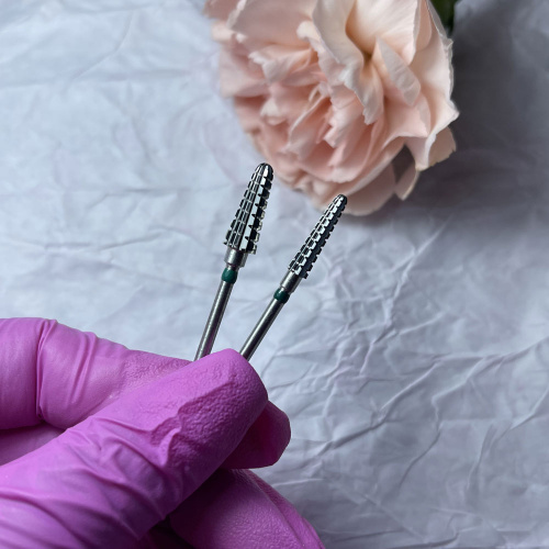 Тайфун, Твердосплавная фреза Ирма Конус закругленный Крупная (Зеленая) 34006