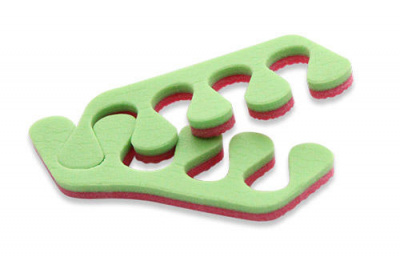 Разделители для пальцев ONE TOUCH толщина 8 мм. 20 пар 2-х цветные розовый-салатовый 03-469