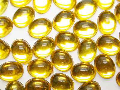 Стразы - Овал, золото 6 х 8 мм. (Y1CL70D) 50 шт./банка