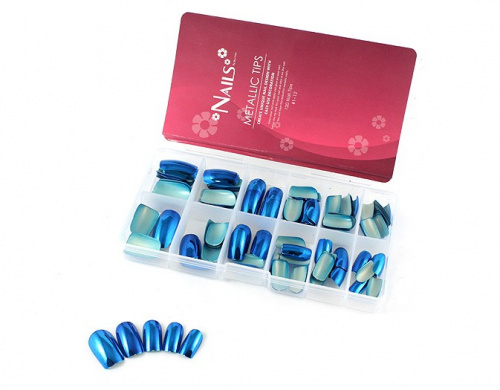 Накладные типсы Metallic Tips (Y1NG96E) Синие 120 шт./кор.